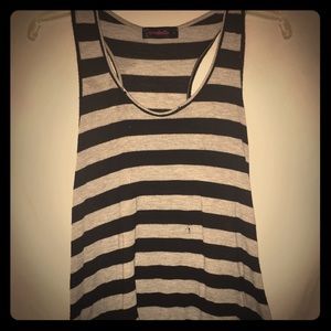 Black & Grey Striped Tank Top